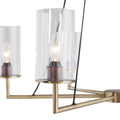 Trenton 6 Light Chandelier with Cylinder Glass