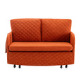 COOLMORE Convertible Sleeper Sofa Bed, Modern Velvet orange-linen