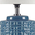 Geometric Ceramic Table Lamp blue-polyester