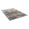 Tiled Border Area Rug blue+cream-polyester