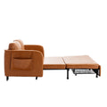 COOLMORE Convertible Sleeper Sofa Bed, Modern Velvet brown-pu