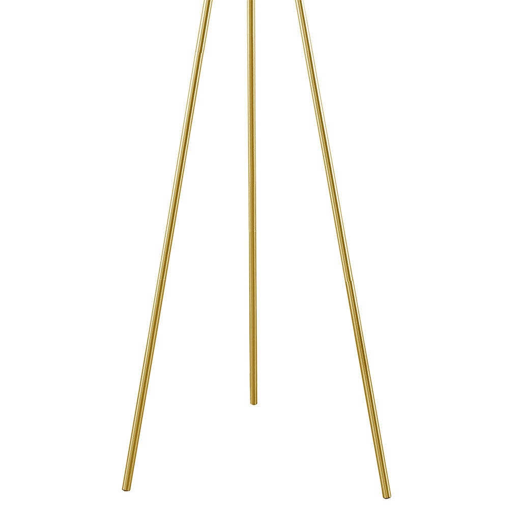 Pacific Metal Tripod Floor Lamp with Glass Shade gold-cotton
