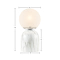 Frosted Glass Globe Resin Table Lamp