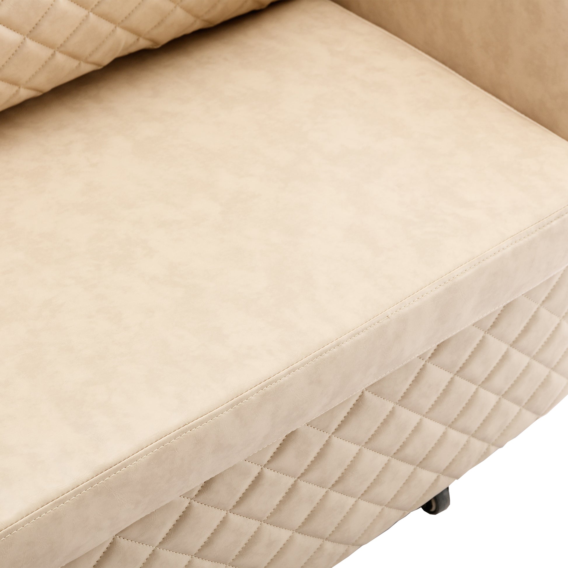 COOLMORE Convertible Sleeper Sofa Bed, Modern Velvet camel-pu