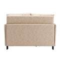 COOLMORE Convertible Sleeper Sofa Bed, Modern Velvet camel-pu