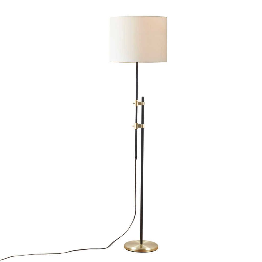 Asymmetrical Adjustable Height Metal Floor Lamp