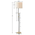 Asymmetrical Adjustable Height Metal Floor Lamp