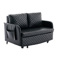 COOLMORE Convertible Sleeper Sofa Bed, Modern Velvet black-pu