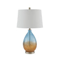 Cortina Ombre Glass Table Lamp, Set of 2 blue-cotton