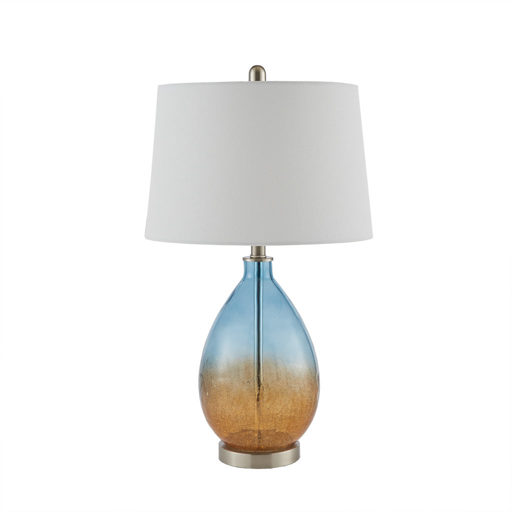 Cortina Ombre Glass Table Lamp, Set of 2 blue-cotton