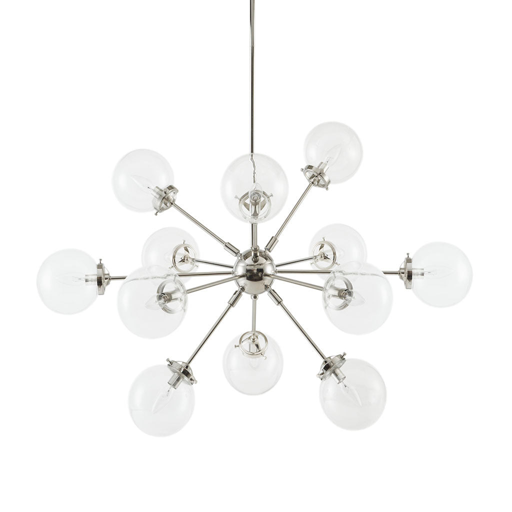 Paige 12 Light Chandelier with Oversized Globe Bulbs silver-cotton