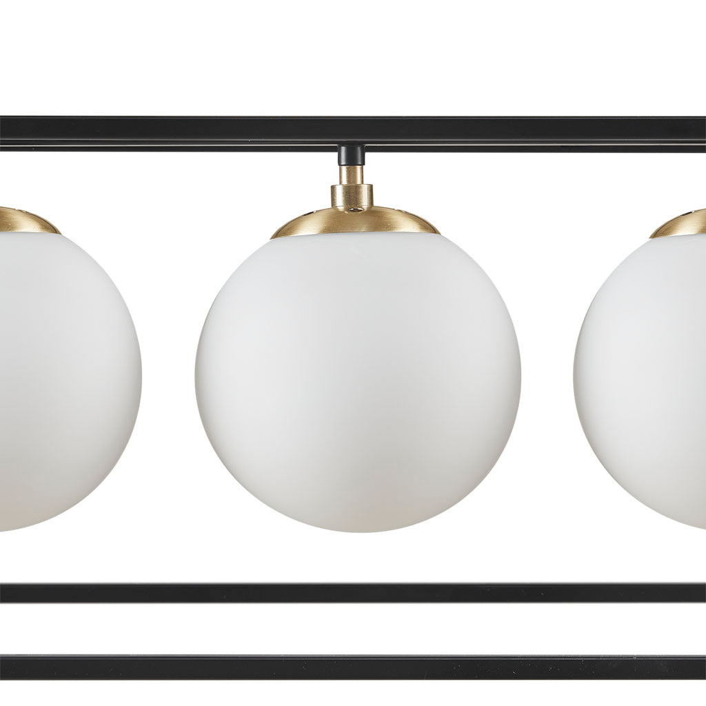 Helena 6 Light Frosted Glass Globe Linear