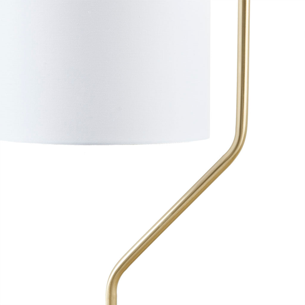 Angular Arched Metal Floor Lamp gold-polyester