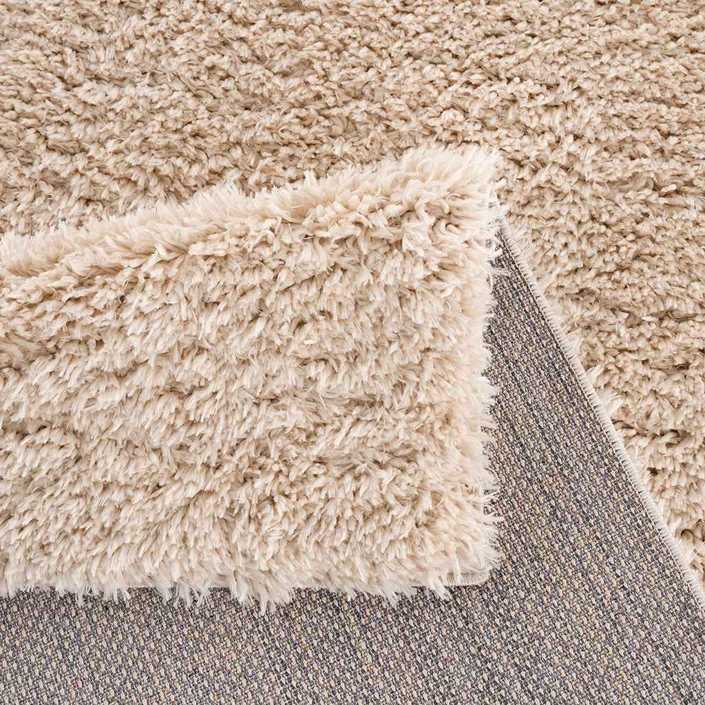 Super Soft Polyester Shag Area Rug cream-polyester