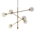 Cyrus 6 Globe Light Architectural Metal Chandelier gold-cotton