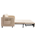 COOLMORE Convertible Sleeper Sofa Bed, Modern Velvet camel-pu