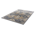 Tiled Border Area Rug blue+cream-polyester