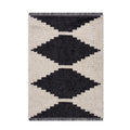 Black & Ivory Modern Area Rug black+ivory-polyester