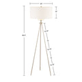 Pacific Tripod Metal Tripod Floor Lamp with Glass