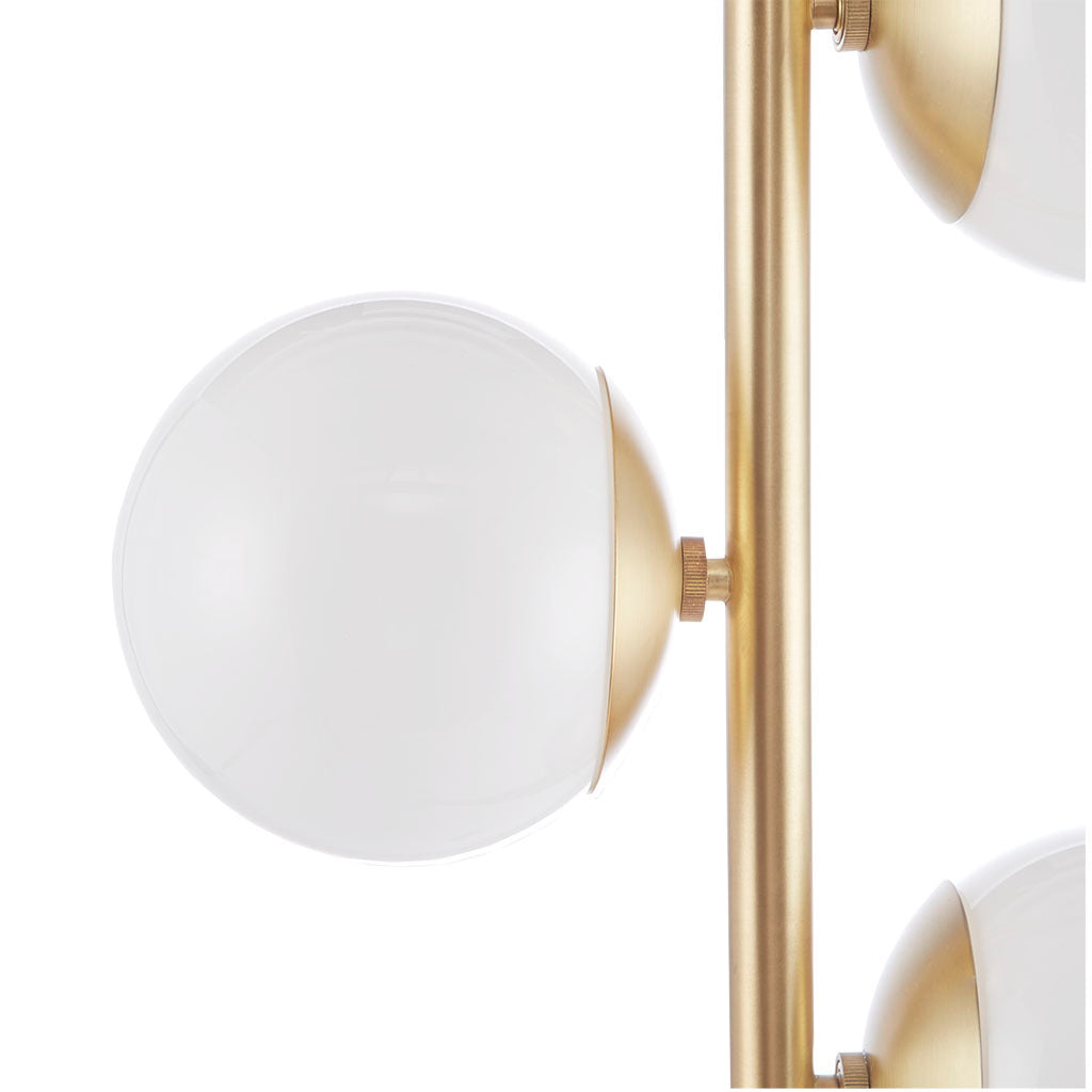 3 Globe Light Floor Lamp with Marble Base gold-cotton