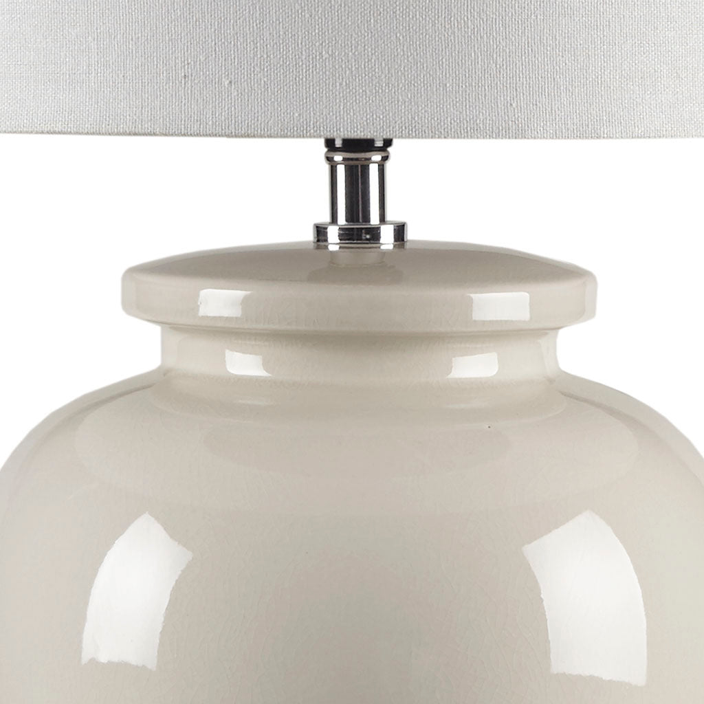 Ceramic Table Lamp cream-polyester