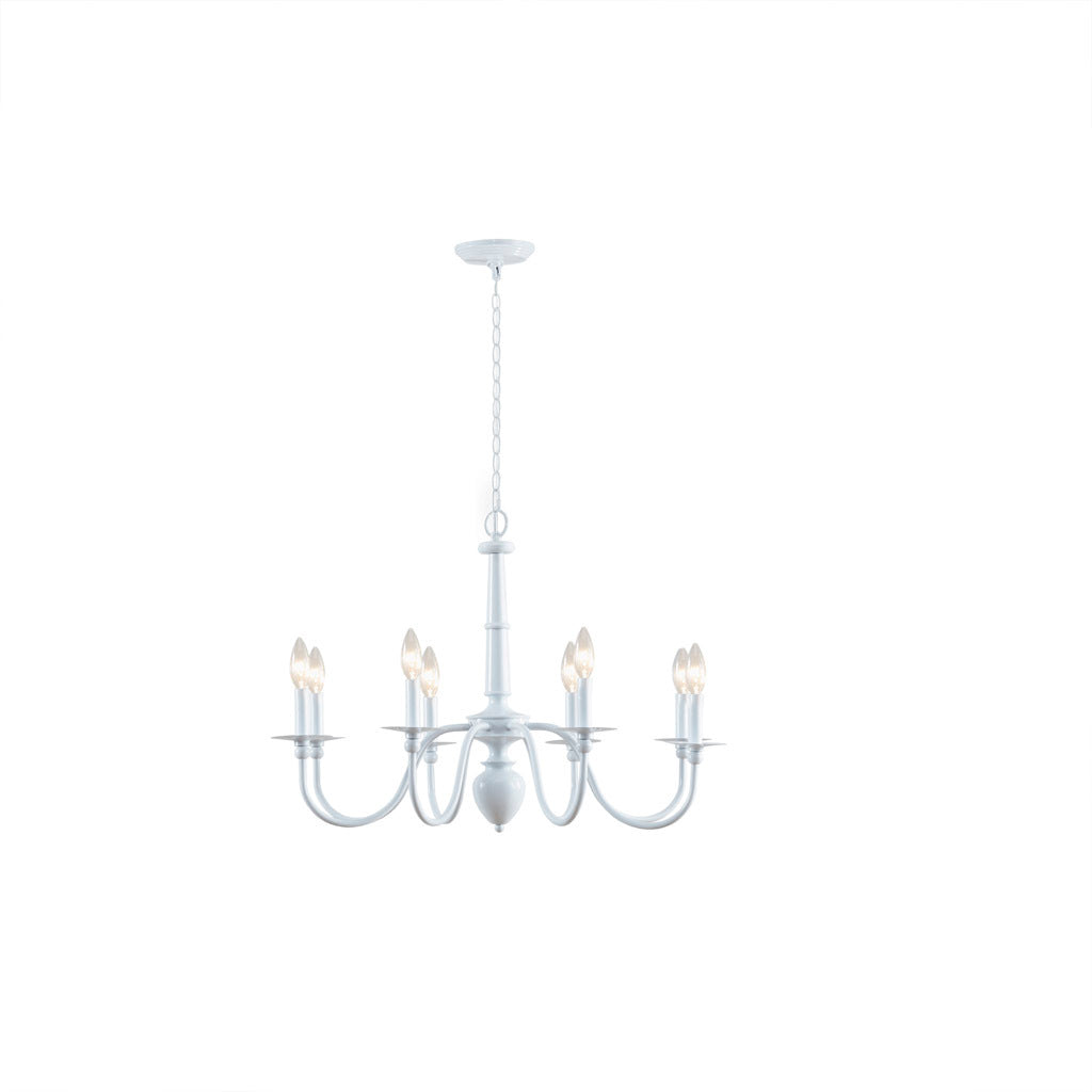 8 Light Traditional Metal Chandelier