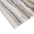 Watercolor Abstract Stripe Woven Area Rug blue+tan-polyester