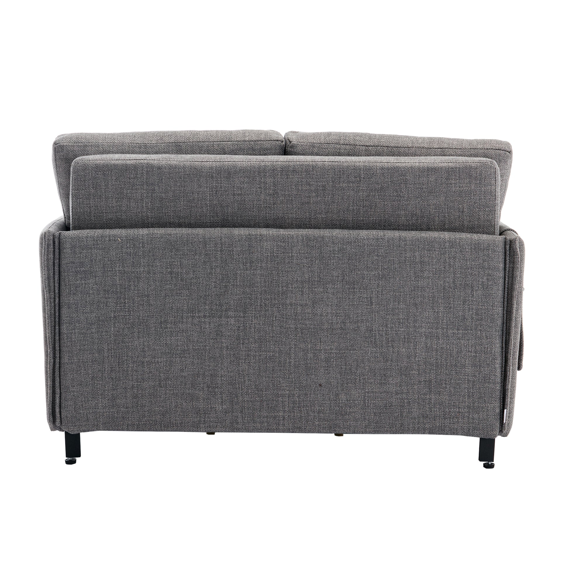 COOLMORE Convertible Sleeper Sofa Bed, Modern Velvet light grey-linen