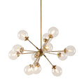 Paige 12 Light Chandelier with Oversized Globe Bulbs gold-cotton