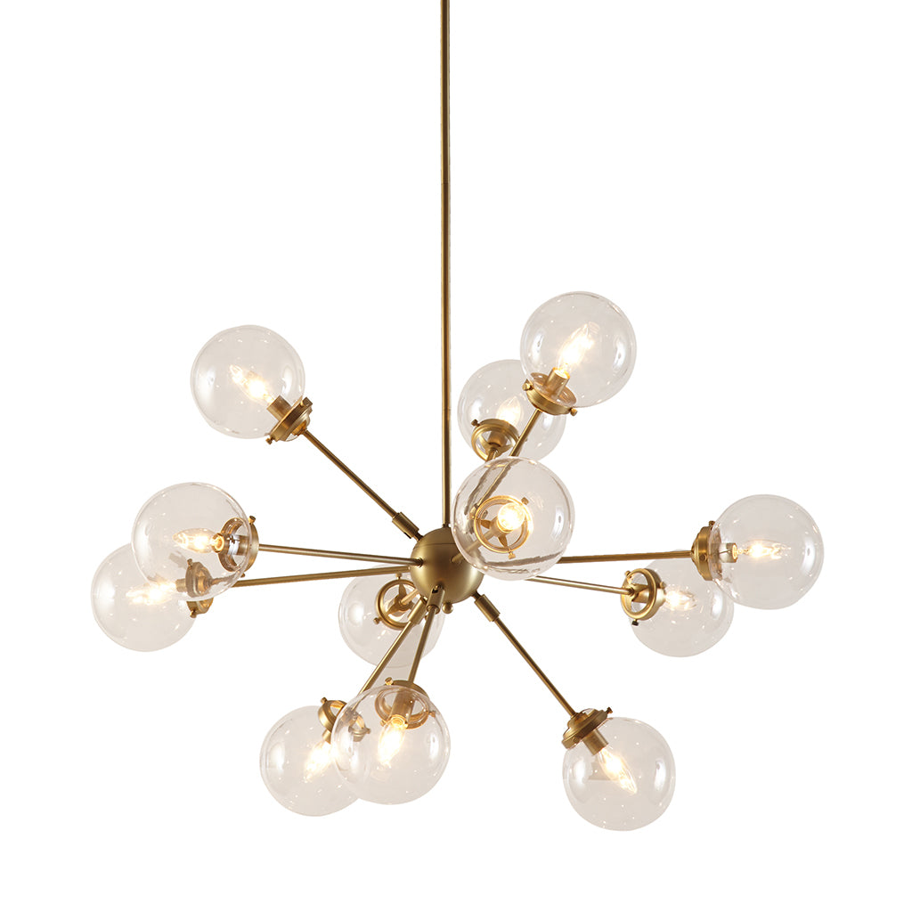 Paige 12 Light Chandelier with Oversized Globe Bulbs gold-cotton