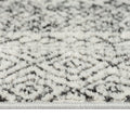 Moroccan Bordered Global Woven Area Rug grey+cream-polyester