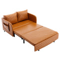 COOLMORE Convertible Sleeper Sofa Bed, Modern Velvet brown-pu