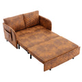 COOLMORE Convertible Sleeper Sofa Bed, Modern Velvet coffee-microfiber