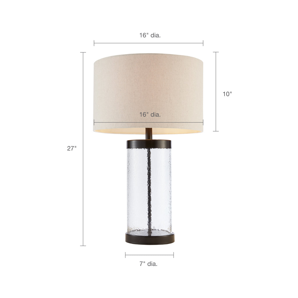 Glass Cylinder Table Lamp