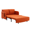 COOLMORE Convertible Sleeper Sofa Bed, Modern Velvet orange-linen