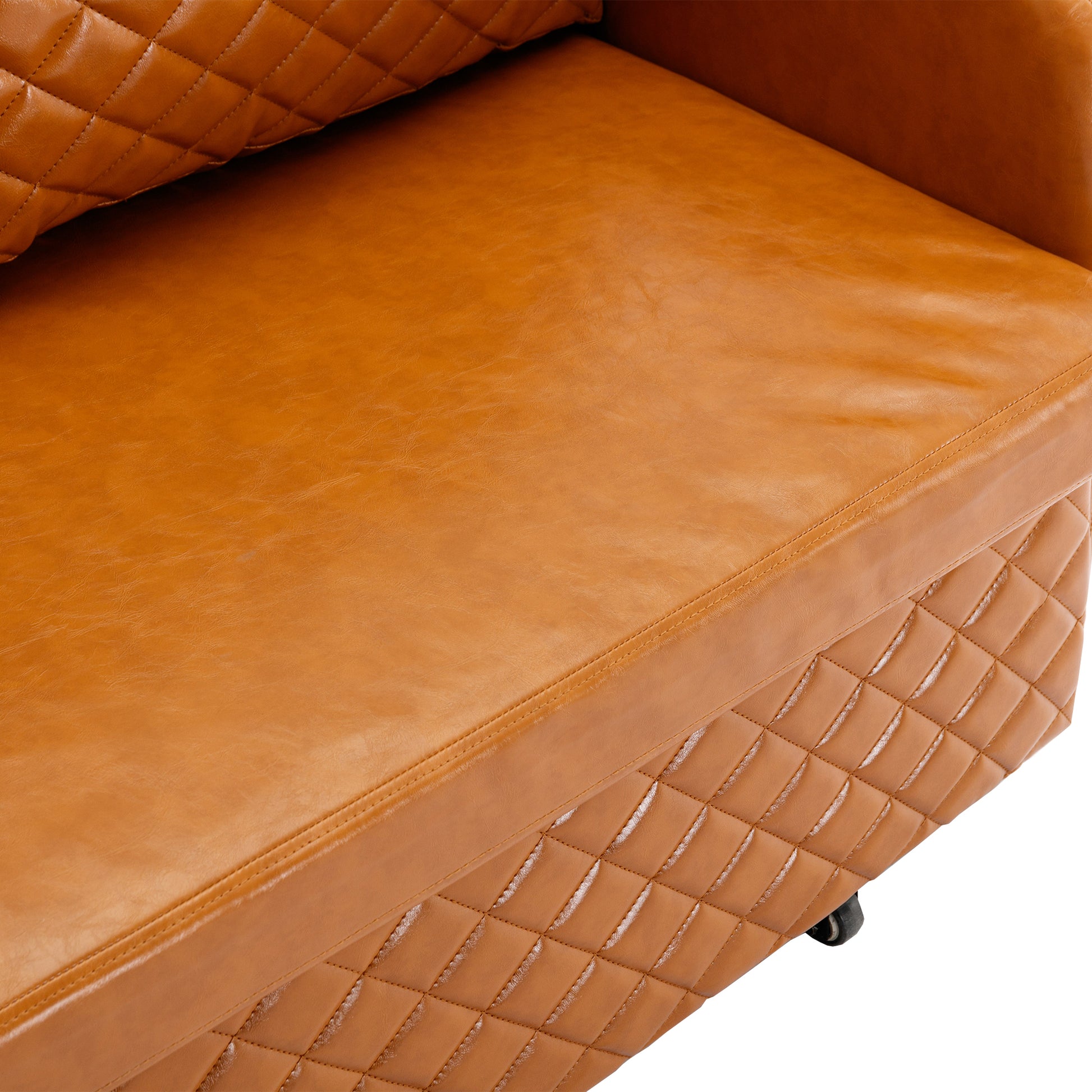 COOLMORE Convertible Sleeper Sofa Bed, Modern Velvet brown-pu