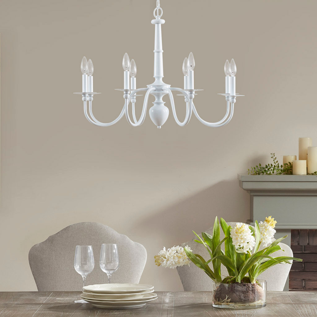 8 Light Traditional Metal Chandelier