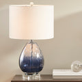 Ombre Glass Table Lamp dark blue-cotton