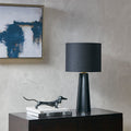 Geometric Ceramic Table Lamp black-cotton