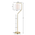 Angular Arched Metal Floor Lamp gold-polyester