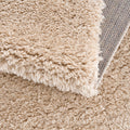 Super Soft Polyester Shag Area Rug cream-polyester