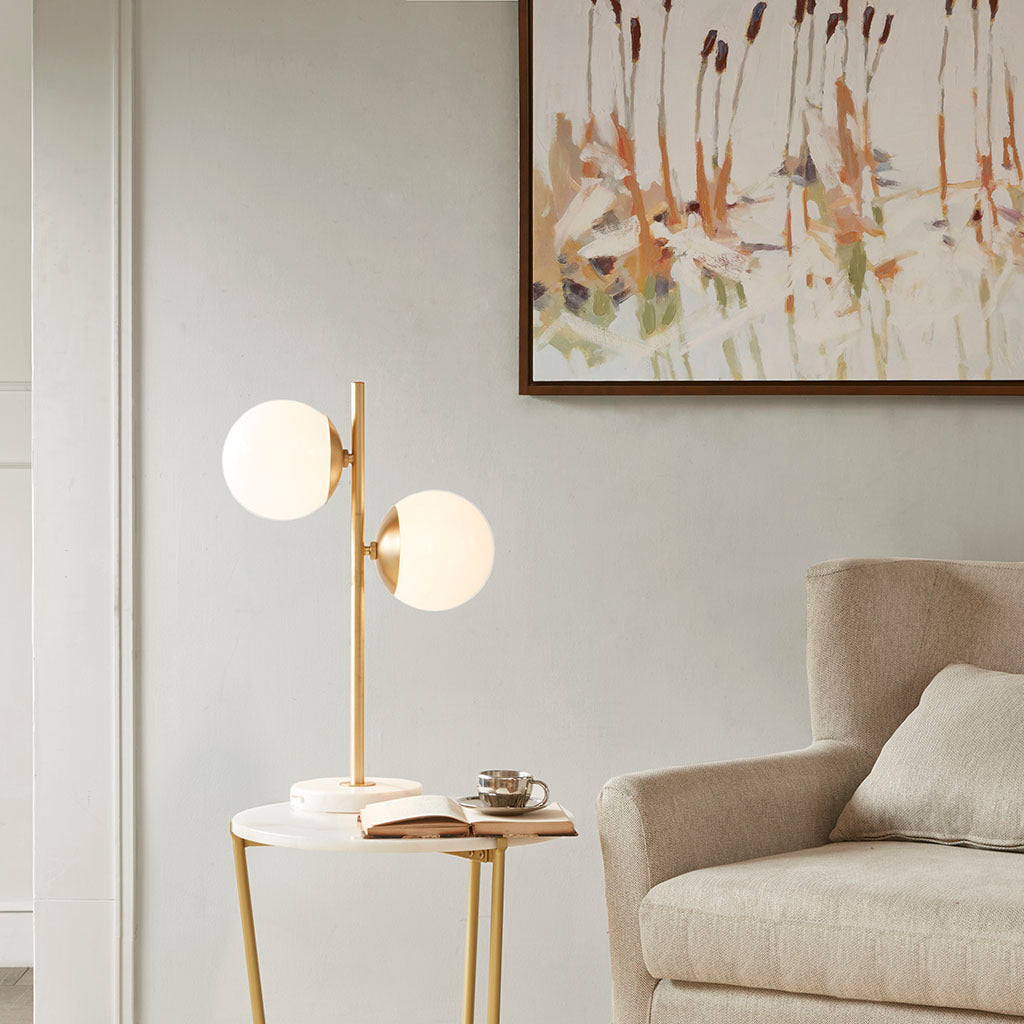 Marble Base Table Lamp gold-cotton