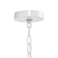 6 Light Metal Chandelier white-iron