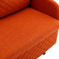 COOLMORE Convertible Sleeper Sofa Bed, Modern Velvet orange-linen