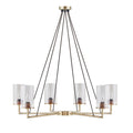 Trenton 6 Light Chandelier with Cylinder Glass