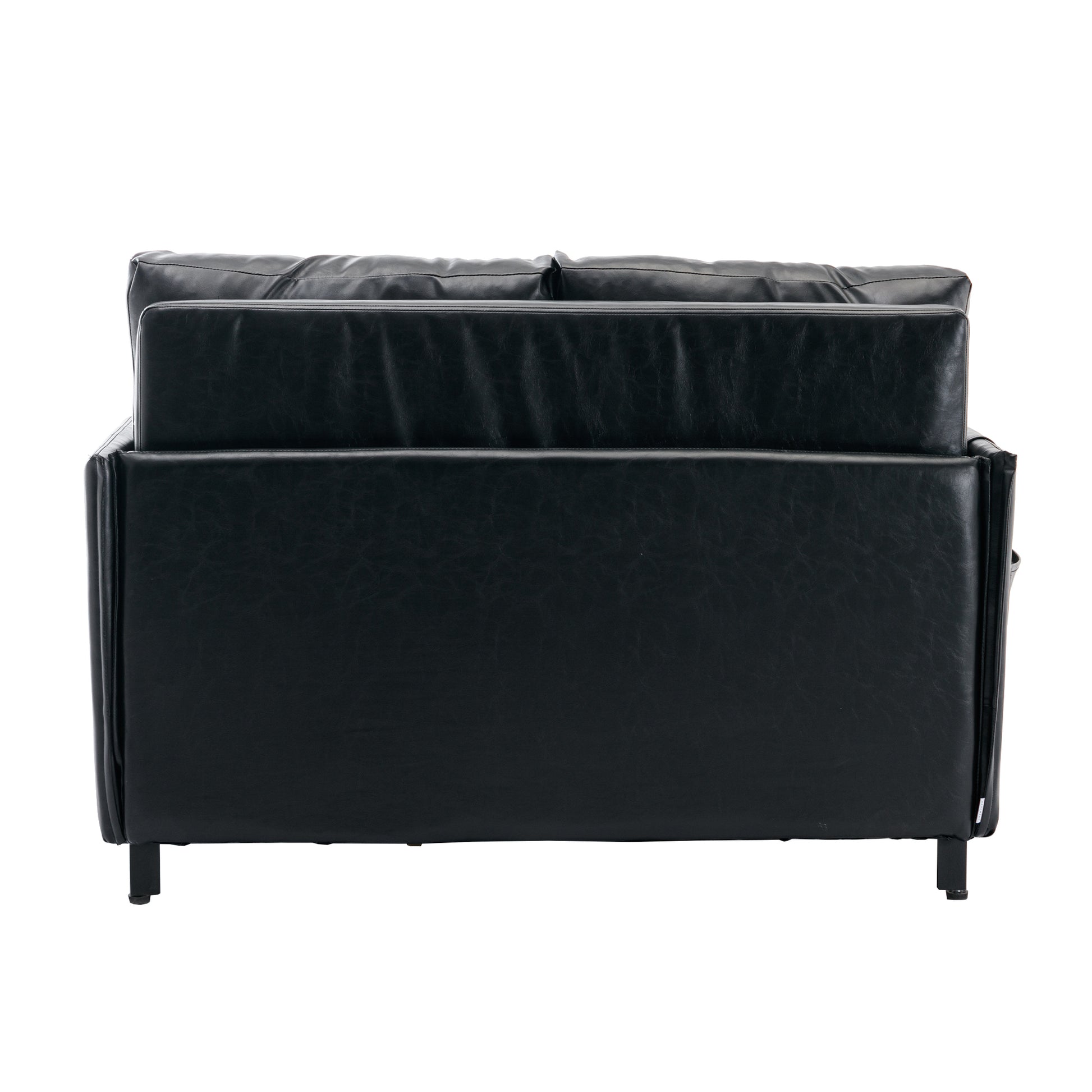 COOLMORE Convertible Sleeper Sofa Bed, Modern Velvet black-pu