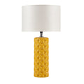 Geometric Ceramic Table Lamp yellow-polyester