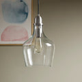 Auburn Bell Shaped Glass Pendant silver-cotton