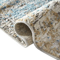 Abstract Area Rug cream+blue-polyester