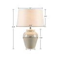 Ceramic Table Lamp cream-polyester